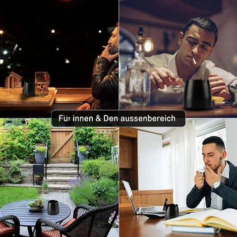 ENLENK Exterieur Inoxydable, Cendrier Avec Couvercle Anti Odeur, Cendrie Avec Tapis Antidérapant Pour Interieur Exterieur Jardin Balcon Bar Bureau, Noir (petit) 6 ENLENK Exterieur Inoxydable, Cendrier Avec Couvercle Anti Odeur, Cendrie Avec Tapis Antidérapant Pour Interieur Exterieur Jardin Balcon Bar Bureau, Noir (petit) – Image 4