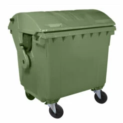 PLASTIK GOGIC LOT DE 5 BACS ROULANT 4 ROUES PREMIUM 1100L-Vert-146cm - Vert