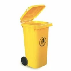 RS PRO Poubelle Rouge En Polypropylène, 120L ( Prix Pour 1 )