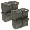 WELLHOME 2 Unités De 4 Cubes De Recyclage 100l Prosperplast Sortibox De Plastique Gris -Poubelle Boutique 60563863 1