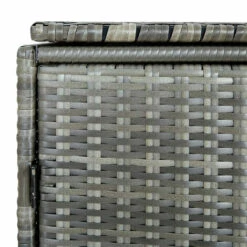 FIMEI Abri De Poubelle Double Résine Tressée Anthracite 148x77x111cm -Poubelle Boutique 60589134 4