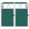 FIMEI Abri De Poubelle Double Vert 143x81x121 Cm Acier