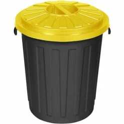 KEEEPER Maxi-bin Avec Couvercle Avec Fermeture Filetée, Ø36x42 Jaune, 23L, Collection De Tapis