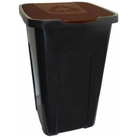 KEEEPER Papier De Recyclage En Polypropylène, Avec Un Couvercle, 50 Litres, 36,5x37x55,5 Couverture Brune 3 KEEEPER Papier De Recyclage En Polypropylène, Avec Un Couvercle, 50 Litres, 36,5x37x55,5 Couverture Brune