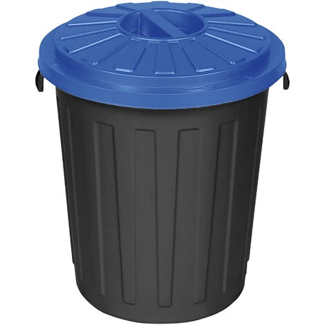 KEEEPER Supermax-Bin Avec Couvercle Avec Fermeture Filetée, Ø 50 X 55 Cm, Bleu, 50 L, Collection Mats 3 KEEEPER Supermax-Bin Avec Couvercle Avec Fermeture Filetée, Ø 50 X 55 Cm, Bleu, 50 L, Collection Mats