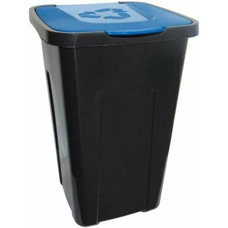 KEEEPER Papier De Recyclage En Polypropylène, Avec Un Couvercle, 50 Litres, 36,5x37x55,5 Couvercle Bleu 3 KEEEPER Papier De Recyclage En Polypropylène, Avec Un Couvercle, 50 Litres, 36,5x37x55,5 Couvercle Bleu