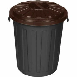 KEEEPER Maxi-Bin Avec Couvercle à Fermeture Filetée, Ø36 X 42 Marron, 23 L, Collection Mats