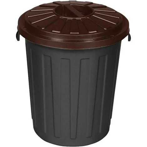 KEEEPER Maxi-Bin Avec Couvercle à Fermeture Filetée, Ø36 X 42 Marron, 23 L, Collection Mats 3 KEEEPER Maxi-Bin Avec Couvercle à Fermeture Filetée, Ø36 X 42 Marron, 23 L, Collection Mats