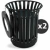 MOB EVENT PRO 2 Poubelles D'extérieur 31 L En Acier -Poubelle Boutique 6072940 1