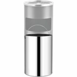 FIMEI Poubelle à Cendrier D'hôtel 30 L Acier Gris -Poubelle Boutique 60966432 3