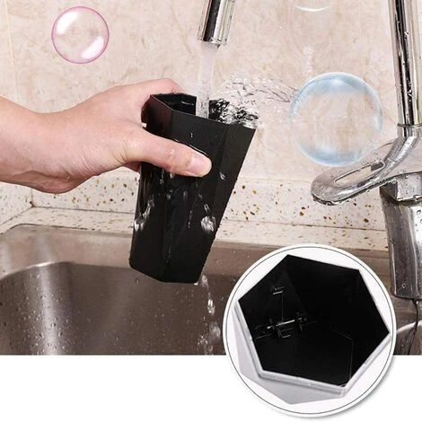 EINEMGELD Mini Poubelle De Voiture, Avec Couvercle, Anti-fuite, En Plastique, Pour Voiture/maison/chambre/bureau 4 EINEMGELD Mini Poubelle De Voiture, Avec Couvercle, Anti-fuite, En Plastique, Pour Voiture/maison/chambre/bureau – Image 2