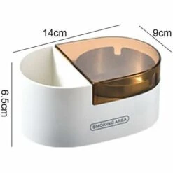 Ensoleillé Cendrier à Fumer Mural Ou De Bureau Avec Couvercle Pour Cigarette, Cendrier Coupe-vent Couvert Pour Fumeurs, Support De Cendre Pou -Poubelle Boutique 61384623 2