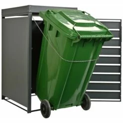 HABITAT ET JARDIN Cache Poubelle Avec Bac à Fleurs "Colorado" - 68 X 79.7 X 119.7 Cm - Anthracite - Anthracite. 8 HABITAT ET JARDIN Cache Poubelle Avec Bac à Fleurs "Colorado" - 68 X 79.7 X 119.7 Cm - Anthracite - Anthracite. -Poubelle Boutique 62158073 3