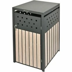 HABITAT ET JARDIN Cache Poubelle "Idaho" - 67.5 X 80 X 116 Cm - Anthracite - Anthracite. -Poubelle Boutique 62158074 4