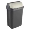 OKT 2053709 ROLL-TOP POUBELLE PLASTIQUE GRAPHITE/CRÈME 10 L 1045382600000 -Poubelle Boutique 62450281 1