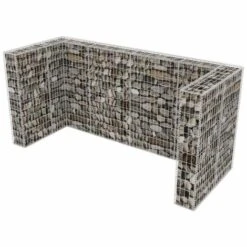 SUPERMARKET Cadre De Gabion De Poubelle Triple Acier 250 X 100 X 120 Cm -Poubelle Boutique 63651781 4