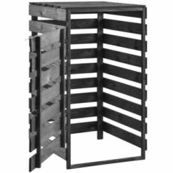 SUPERMARKET Abri De Poubelle Simple 70x75x121 Cm Bois De Pin Massif Peint 9 SUPERMARKET Abri De Poubelle Simple 70x75x121 Cm Bois De Pin Massif Peint -Poubelle Boutique 63663434 3