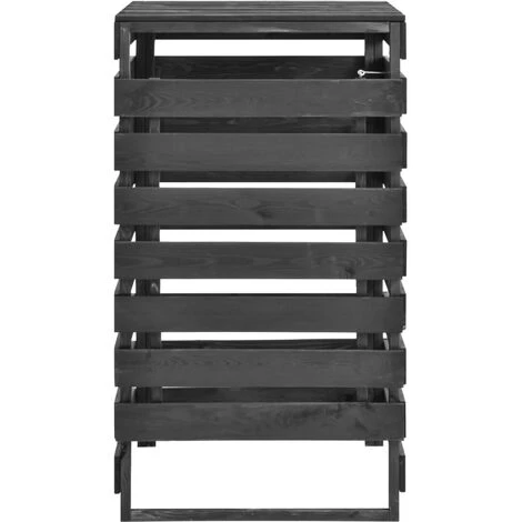 SUPERMARKET Abri De Poubelle Simple 70x75x121 Cm Bois De Pin Massif Peint 6 SUPERMARKET Abri De Poubelle Simple 70x75x121 Cm Bois De Pin Massif Peint – Image 4