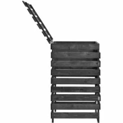 SUPERMARKET Abri De Poubelle Simple 70x75x121 Cm Bois De Pin Massif Peint 11 SUPERMARKET Abri De Poubelle Simple 70x75x121 Cm Bois De Pin Massif Peint -Poubelle Boutique 63663434 5