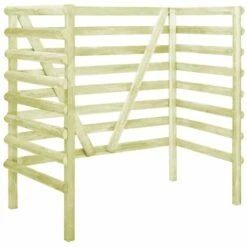 SUPERMARKET Abri De Poubelle Double Vert 140x80x150 Cm Pin Imprégné 8 SUPERMARKET Abri De Poubelle Double Vert 140x80x150 Cm Pin Imprégné -Poubelle Boutique 63670209 2