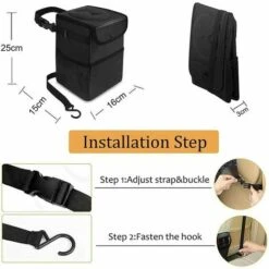 GroupM Classique Noir - Poubelle Multifonctionnelle Poubelle Voiture Suspendu Pliable Étanche Stockage Seau De Stockage 9 GroupM Classique Noir - Poubelle Multifonctionnelle Poubelle Voiture Suspendu Pliable Étanche Stockage Seau De Stockage -Poubelle Boutique 63891052 3