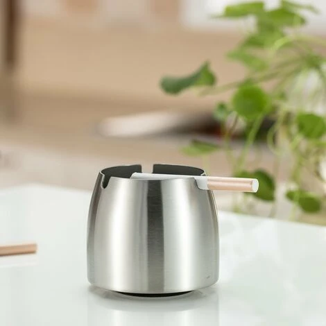 LIFCAUSAL Cendrier Coupe-Vent Cendrier De Table En Acier Inoxydable Cigare Cendrier Cendrier Avec Support De Colonne Cendrier Pour Patio Hôtel Bureau À Domicile 4 LIFCAUSAL Cendrier Coupe-Vent Cendrier De Table En Acier Inoxydable Cigare Cendrier Cendrier Avec Support De Colonne Cendrier Pour Patio Hôtel Bureau À Domicile – Image 2