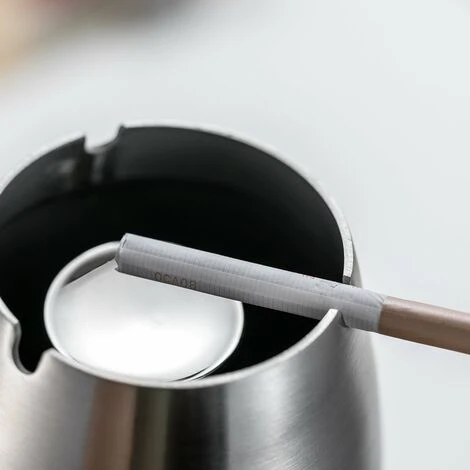 LIFCAUSAL Cendrier Coupe-Vent Cendrier De Table En Acier Inoxydable Cigare Cendrier Cendrier Avec Support De Colonne Cendrier Pour Patio Hôtel Bureau À Domicile 5 LIFCAUSAL Cendrier Coupe-Vent Cendrier De Table En Acier Inoxydable Cigare Cendrier Cendrier Avec Support De Colonne Cendrier Pour Patio Hôtel Bureau À Domicile – Image 3