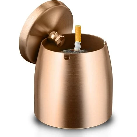 FLYME Cendrier Avec Couvercle Cigarettes Cendrier Coupe-vent Cendrier Portable Pour IntéRieur Et ExtéRieur Avec Tapis Antidérapant Pour Restaurant Bar Maison Bureau(Or Rose-Petit) 3 FLYME Cendrier Avec Couvercle Cigarettes Cendrier Coupe-vent Cendrier Portable Pour IntéRieur Et ExtéRieur Avec Tapis Antidérapant Pour Restaurant Bar Maison Bureau(Or Rose-Petit)