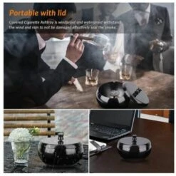 THSINDE Cendrier, Cendrier Extérieur Avec Couvercle, Ensemble De Cendriers à Cigarettes En Acier Inoxydable, Cendrier Cool Pour Une Utilisation En Extérieur Et En Intérieur 9 THSINDE Cendrier, Cendrier Extérieur Avec Couvercle, Ensemble De Cendriers à Cigarettes En Acier Inoxydable, Cendrier Cool Pour Une Utilisation En Extérieur Et En Intérieur -Poubelle Boutique 64085523 4