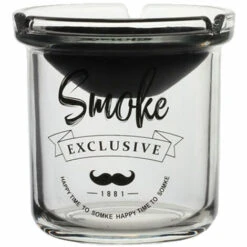 JUNJUN-Cendrier En Verre Créatif Amovible En Forme D'entonnoir En Acier Inoxydable, De Style Nordique, Empêchant Efficacement Les Cendres Et Le Vol De Fumée. Il Convient à L'intérieur, à L'extérieur, Au Bureau Et à D'autres Endroits. Briller En Noir