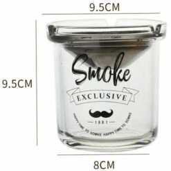 JUNJUN-Cendrier En Verre Créatif Amovible En Forme D'entonnoir En Acier Inoxydable, De Style Nordique, Empêchant Efficacement Les Cendres Et Le Vol De Fumée. Il Convient à L'intérieur, à L'extérieur, Au Bureau Et à D'autres Endroits. Argent Brillant -Poubelle Boutique 64191295 2