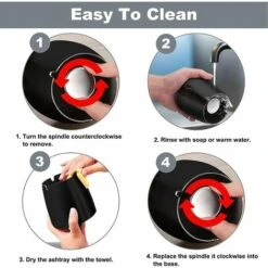 PERLE RARE Cendrier Noir Extérieur Intérieur Cendrier Noir Extérieur En Métal Incassable, Beau Cendrier Coupe-vent En Acier Inoxydable Avec Couvercle Résistant Aux Odeurs Pour Jardin, Balcon, Maison, Salle à Manger, Grande Taille 11 PERLE RARE Cendrier Noir Extérieur Intérieur Cendrier Noir Extérieur En Métal Incassable, Beau Cendrier Coupe-vent En Acier Inoxydable Avec Couvercle Résistant Aux Odeurs Pour Jardin, Balcon, Maison, Salle à Manger, Grande Taille -Poubelle Boutique 64468635 5