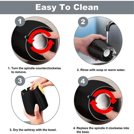 PERLE RARE Cendrier Noir Extérieur Intérieur Cendrier Noir Extérieur En Métal Incassable, Beau Cendrier Coupe-vent En Acier Inoxydable Avec Couvercle Résistant Aux Odeurs Pour Jardin, Balcon, Maison, Salle à Manger, Grande Taille 7 PERLE RARE Cendrier Noir Extérieur Intérieur Cendrier Noir Extérieur En Métal Incassable, Beau Cendrier Coupe-vent En Acier Inoxydable Avec Couvercle Résistant Aux Odeurs Pour Jardin, Balcon, Maison, Salle à Manger, Grande Taille – Image 5