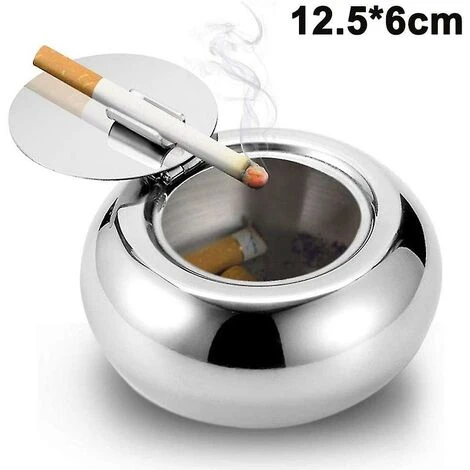 LTS FAFA Cendrier De Table Moderne En Acier Inoxydable Avec Couvercle, Cendrier À Cigarettes Pour L'intérieur Ou L'extérieur, Cendrier De Bureau Pour La Décoration De Bureau À Domicile 3 LTS FAFA Cendrier De Table Moderne En Acier Inoxydable Avec Couvercle, Cendrier À Cigarettes Pour L'intérieur Ou L'extérieur, Cendrier De Bureau Pour La Décoration De Bureau À Domicile