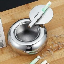 LTS FAFA Cendrier De Table Moderne En Acier Inoxydable Avec Couvercle, Cendrier À Cigarettes Pour L'intérieur Ou L'extérieur, Cendrier De Bureau Pour La Décoration De Bureau À Domicile 10 LTS FAFA Cendrier De Table Moderne En Acier Inoxydable Avec Couvercle, Cendrier À Cigarettes Pour L'intérieur Ou L'extérieur, Cendrier De Bureau Pour La Décoration De Bureau À Domicile -Poubelle Boutique 64495467 4