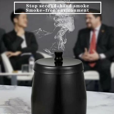 ENLENK Grand Cigarettes Cendrier Coupe-vent, Cendrier Coupe-vent Avec Couvercle, Cendrier Portable Pour IntéRieur Et ExtéRieur Avec Tapis Antidérapant Pour Restaurant, Bar, Maison, Bureau, Noir (Grand) 6 ENLENK Grand Cigarettes Cendrier Coupe-vent, Cendrier Coupe-vent Avec Couvercle, Cendrier Portable Pour IntéRieur Et ExtéRieur Avec Tapis Antidérapant Pour Restaurant, Bar, Maison, Bureau, Noir (Grand) – Image 4