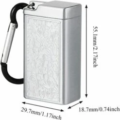 MONLY Mini Cendrier avec Porte Clés Mini Cendrier à Cigarettes En Métal Cendrier De Poche Portable à Emporter Cendrier De Poche Anti Odeur, Facile à Transporter, Pour Les Activités De Plein Air 9 MONLY Mini Cendrier avec Porte Clés Mini Cendrier à Cigarettes En Métal Cendrier De Poche Portable à Emporter Cendrier De Poche Anti Odeur, Facile à Transporter, Pour Les Activités De Plein Air -Poubelle Boutique 64579006 3