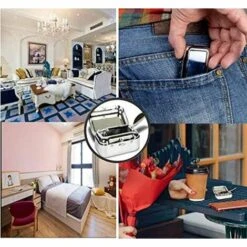 MINKUROW Cendrier De Poche, Métal Boîte à Cendrier Cendrier De Poche En Fer Blanc Cendrier De Poche Carré En Inox Cendrier En Métal Gris Clair Avec Couvercle Pour Fumeur -Poubelle Boutique 64681910 4