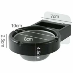 Cendrier Mural D'extérieur，Cendrier Mural De Salle De Bain，Cendrier De Bureau，Cendrier En Acier Inoxydable，Cendrier De Salle De Bain, 2Pcs Noir 56Vingt -Poubelle Boutique 64938062 2