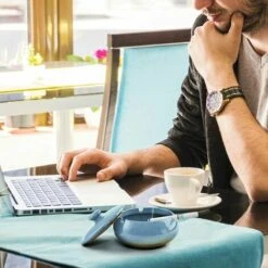 PERLE RARE Cendrier En Céramique Avec Couvercles, Cendrier Coupe-vent Pour Cigarettes à Usage Intérieur Ou Extérieur (Bleu) 10 PERLE RARE Cendrier En Céramique Avec Couvercles, Cendrier Coupe-vent Pour Cigarettes à Usage Intérieur Ou Extérieur (Bleu) -Poubelle Boutique 65177409 4