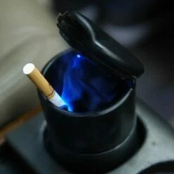 PERLE RARE Porte-gobelet Plastique Cendrier Avec Couvercle Et LED -Poubelle Boutique 65177637 3
