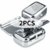 PERLE RARE Cendrier Portable, 2 Pièces Cendrier De Voyage Avec Couvercle, Cendrier De Poche Anti Odeurs, Avec Support Pour La Cigarette, Boîte Rectangulaire,Argent 1 PERLE RARE Cendrier Portable, 2 Pièces Cendrier De Voyage Avec Couvercle, Cendrier De Poche Anti Odeurs, Avec Support Pour La Cigarette, Boîte Rectangulaire,Argent -Poubelle Boutique 65177853 1