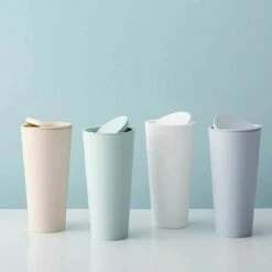 L'FLANEUR Sacs Pour Coffre De Voiture 2 Pièces Poubelle De Voiture, Poubelle Auto Voiture, Poubelles De Voiture Avec Couvercle, Plastique Portable étanches Mini Poubelle Pour L'Intérieur Voiture,Bureau, Maison (Vert Et Bleu) ANEUR -Poubelle Boutique 65356450 5