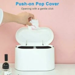 BDD Poubelle De Bureau De Style Japonais Bomb Cover Squeezer Boîte De Rangement Poubelle De Rangement à Double Couche (Blanc) -Poubelle Boutique 65373462 4