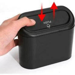 BDD Poubelle De Voiture Mini Voiture Avec Boîte De Rangement Créative Poubelle De Voiture Suspendue Pour Voiture (noir)