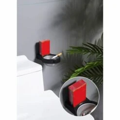 BDD 1 Pièce De Cendrier Mural En Acier Inoxydable, Toilette Non Poreuse à Aspiration Murale Domestique, Cendrier Amovible Pour Salle De Bain Et Bureau, étagère De Rangement, Noir 9 BDD 1 Pièce De Cendrier Mural En Acier Inoxydable, Toilette Non Poreuse à Aspiration Murale Domestique, Cendrier Amovible Pour Salle De Bain Et Bureau, étagère De Rangement, Noir -Poubelle Boutique 65377754 3