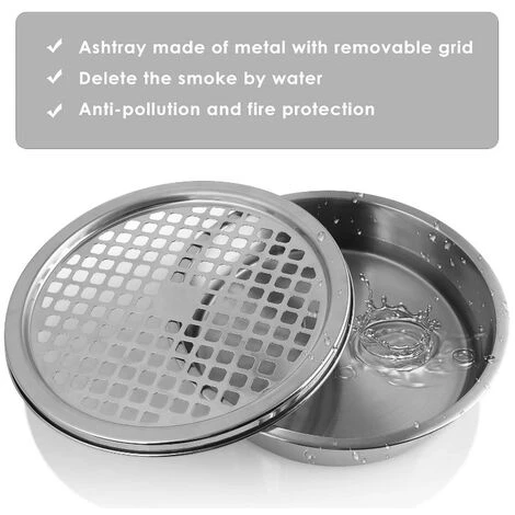 BATHRINS®Lot De 2 Poubelles En Acier Inoxydable 30L Avec Cendrier à Mailles Carrées Noir 6 BATHRINS®Lot De 2 Poubelles En Acier Inoxydable 30L Avec Cendrier à Mailles Carrées Noir â Image 4