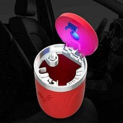 OSQI Cendrier De Voiture Avec Couvercle, Cendrier Universel Coupe-vent Pour Porte-gobelet, Poubelle Portable, Cendrier En Plastique En Acier Inoxydable Avec Lumière LED, Bleu Encre 8 OSQI Cendrier De Voiture Avec Couvercle, Cendrier Universel Coupe-vent Pour Porte-gobelet, Poubelle Portable, Cendrier En Plastique En Acier Inoxydable Avec Lumière LED, Bleu Encre -Poubelle Boutique 65506128 3