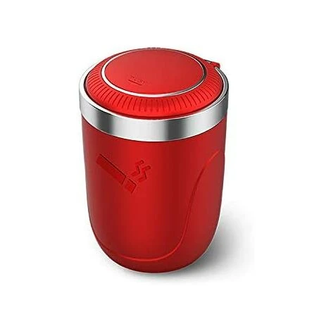 OSQI Cendrier De Voiture Avec Couvercle, Cendrier Coupe-vent Universel Pour Porte-gobelet Poubelle Portable En Acier Inoxydable Cendrier En Plastique Avec LED, Rouge 3 OSQI Cendrier De Voiture Avec Couvercle, Cendrier Coupe-vent Universel Pour Porte-gobelet Poubelle Portable En Acier Inoxydable Cendrier En Plastique Avec LED, Rouge