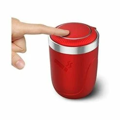 OSQI Cendrier De Voiture Avec Couvercle, Cendrier Coupe-vent Universel Pour Porte-gobelet Poubelle Portable En Acier Inoxydable Cendrier En Plastique Avec LED, Noir 9 OSQI Cendrier De Voiture Avec Couvercle, Cendrier Coupe-vent Universel Pour Porte-gobelet Poubelle Portable En Acier Inoxydable Cendrier En Plastique Avec LED, Noir -Poubelle Boutique 65506233 4